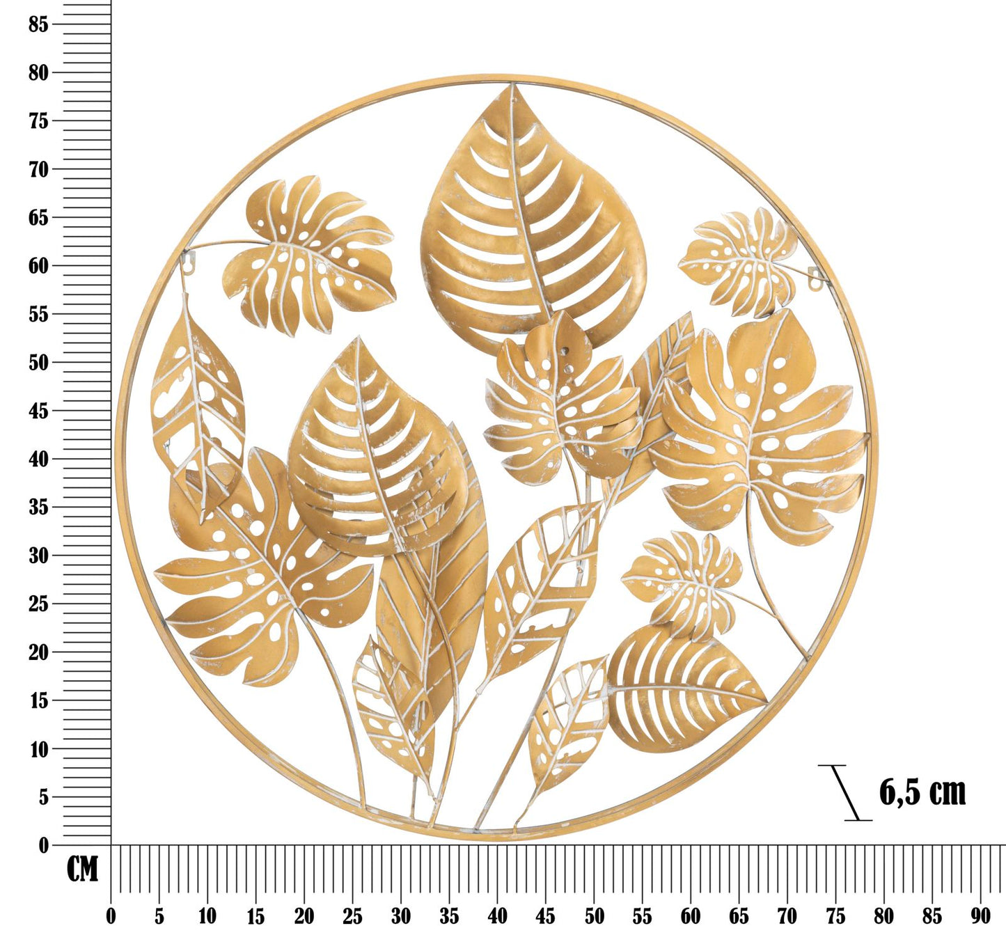 PANNELLO EN FERRO JUNGLE ROND CM ? 80X6.5