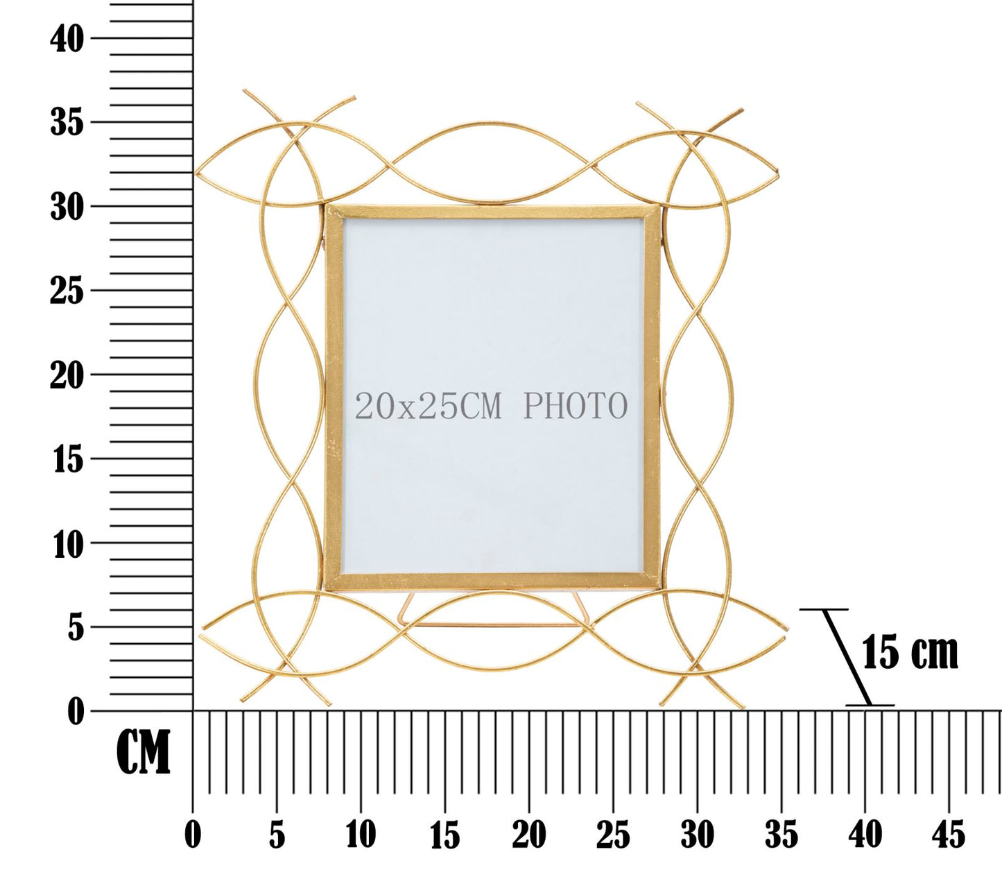 CORNICHE FER GLAM X CM 35,5X1,5X37 (MISURA INTERNA 20X25)