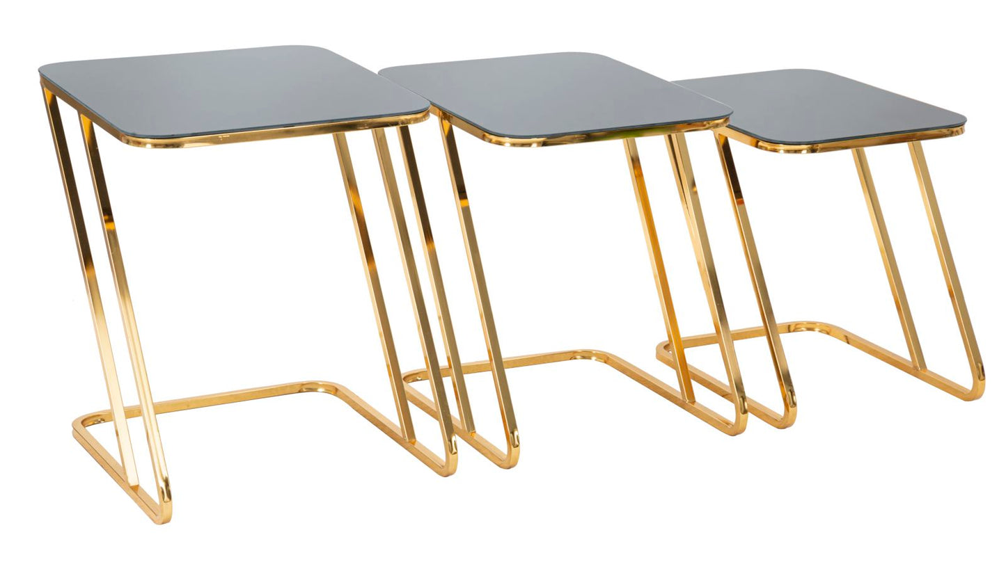 TAVOLINETTI ENSEMBLE SIMPLE 3PZ CM 44X50,5X55,5-39X49X51-34X47X45