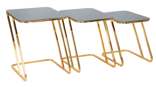 TAVOLINETTI ENSEMBLE SIMPLE 3PZ CM 44X50,5X55,5-39X49X51-34X47X45