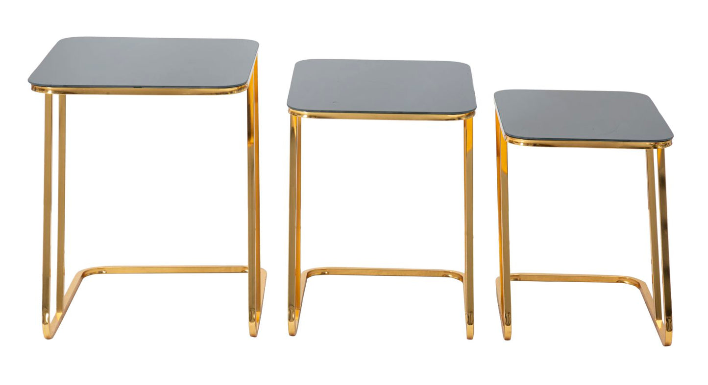 TAVOLINETTI ENSEMBLE SIMPLE 3PZ CM 44X50,5X55,5-39X49X51-34X47X45