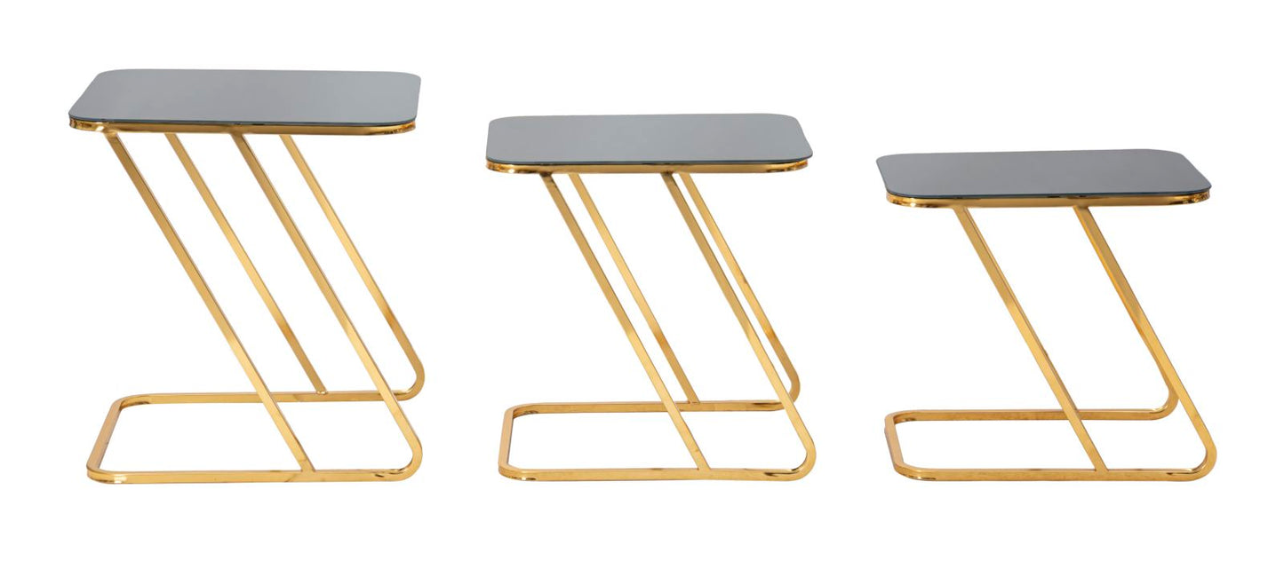 TAVOLINETTI ENSEMBLE SIMPLE 3PZ CM 44X50,5X55,5-39X49X51-34X47X45