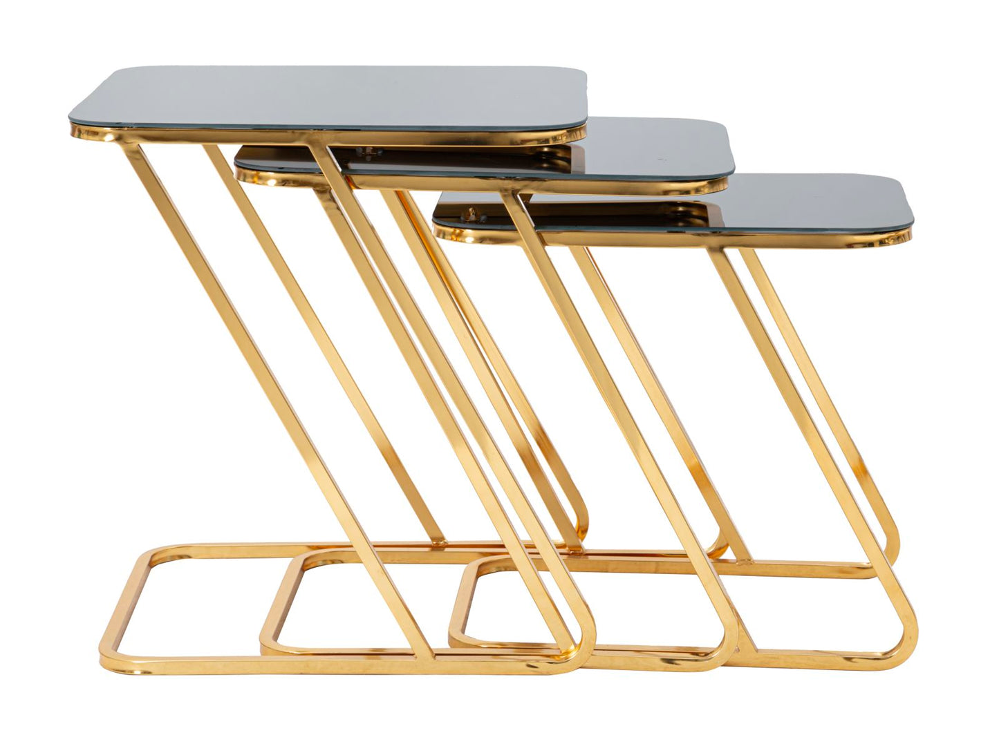 TAVOLINETTI ENSEMBLE SIMPLE 3PZ CM 44X50,5X55,5-39X49X51-34X47X45