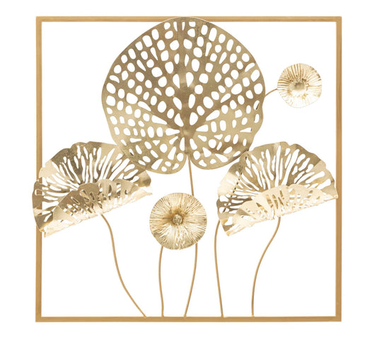 PANNELLO EN FERRO OR FLEURS CM 50X5X50