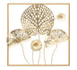 PANNELLO EN FERRO OR FLEURS CM 50X5X50
