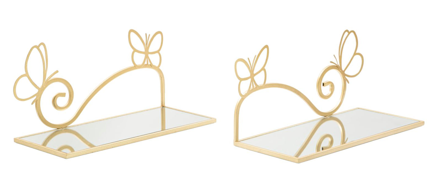 COMODINO MENSOLA PAPILLON COPPIA CM 41,5X18X21