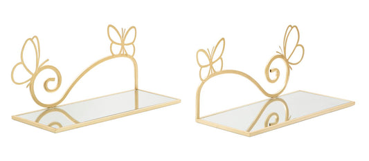 COMODINO MENSOLA PAPILLON COPPIA CM 41,5X18X21