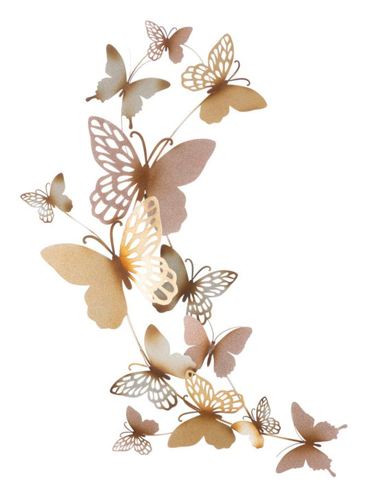 PANNELLO DA MURO PAPILLONS ORO/ROSA C CM 59,5X4X111,5