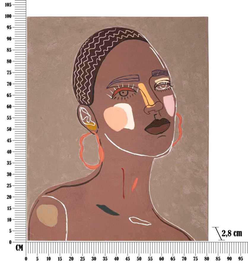 DIPINTO SU TELA TRIBAL -A- CM 80X2,8X100