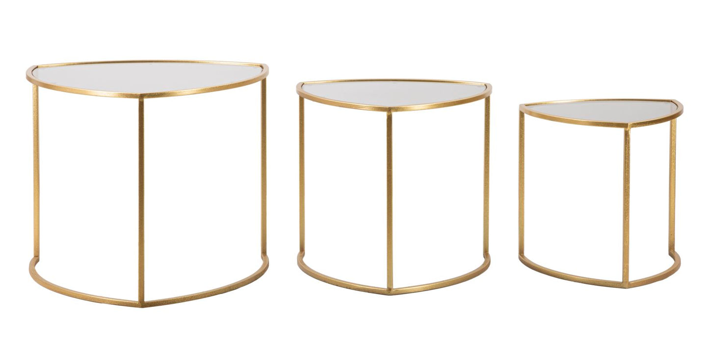 TAVOLINETTI DA CAFFE' TRIANGLE ENSEMBLE 3 PZ CM ? 60X50-50X45-40X40
