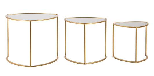 TAVOLINETTI DA CAFFE' TRIANGLE ENSEMBLE 3 PZ CM ? 60X50-50X45-40X40