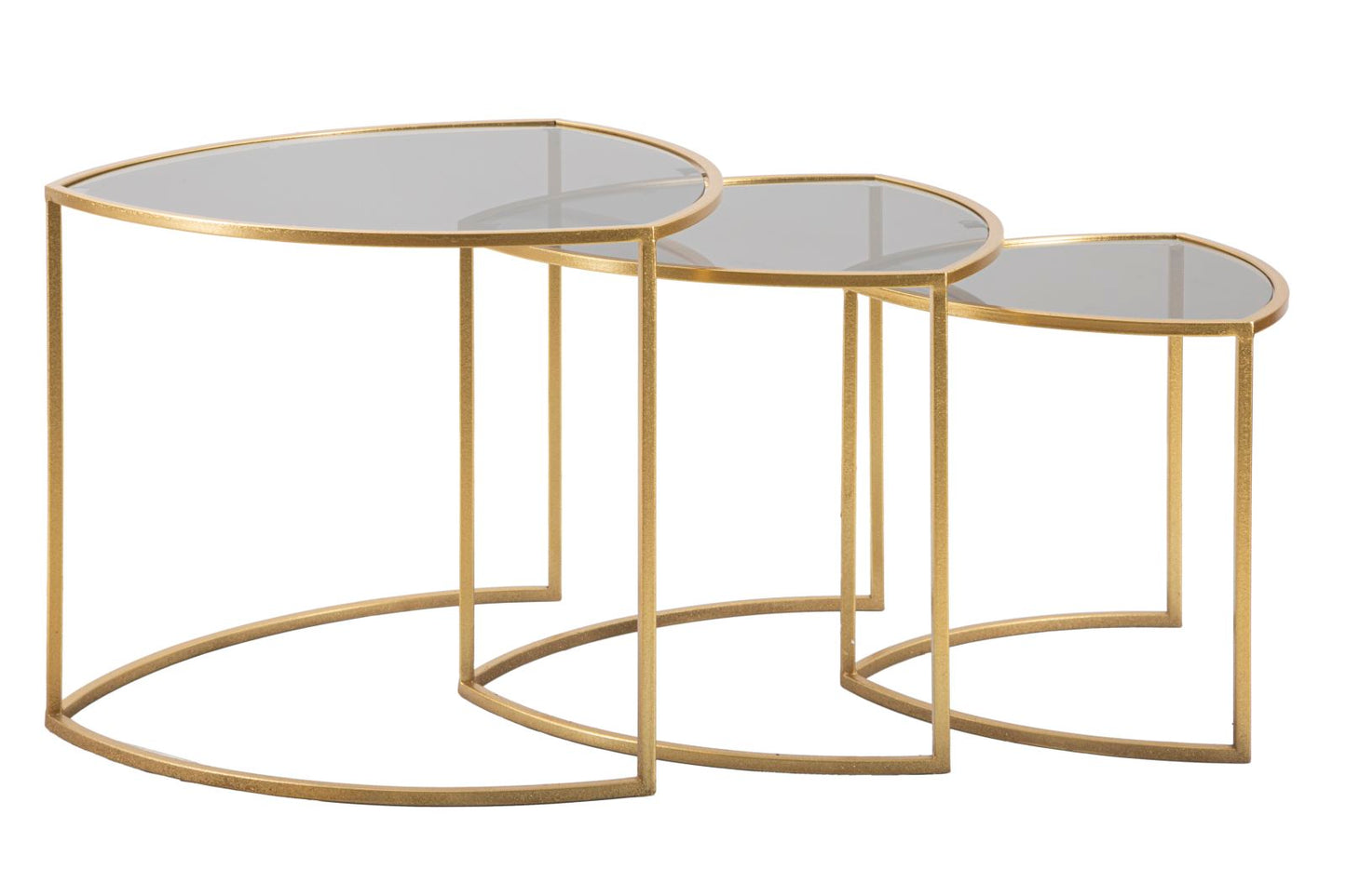 TAVOLINETTI DA CAFFE' TRIANGLE ENSEMBLE 3 PZ CM ? 60X50-50X45-40X40