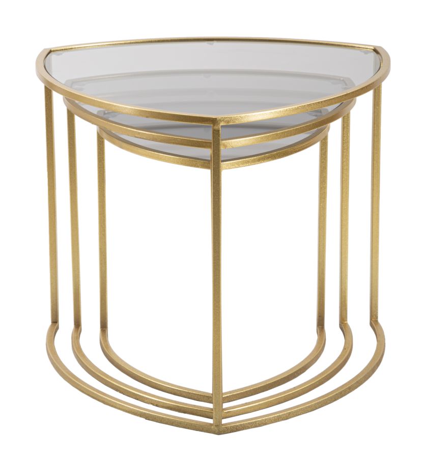 TAVOLINETTI DA CAFFE' TRIANGLE ENSEMBLE 3 PZ CM ? 60X50-50X45-40X40