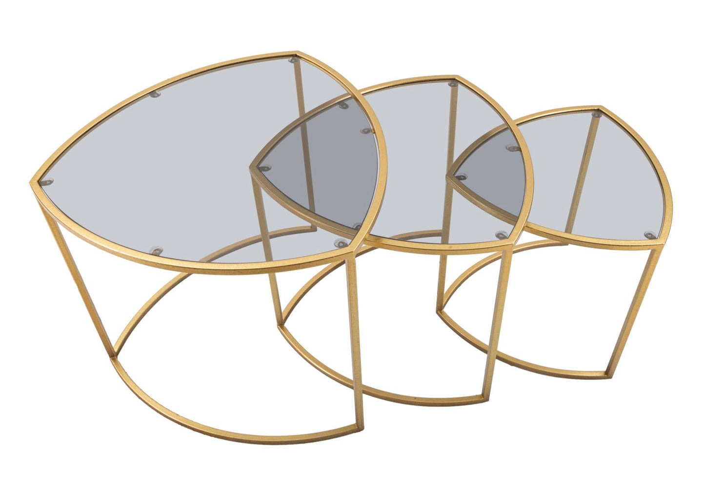TAVOLINETTI DA CAFFE' TRIANGLE ENSEMBLE 3 PZ CM ? 60X50-50X45-40X40