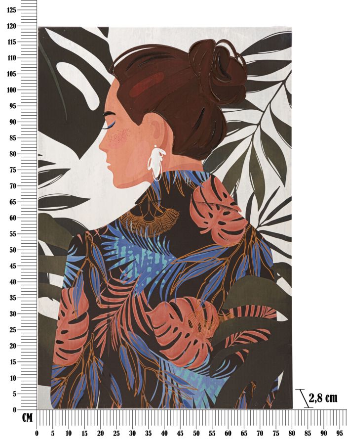 STAMPA DIPINTO DAME JUNGLE -B- 80X2,8x120