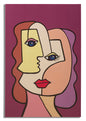 STAMPA DIPINTA VISAGES NOUVEAU -B- CM 60X3X90