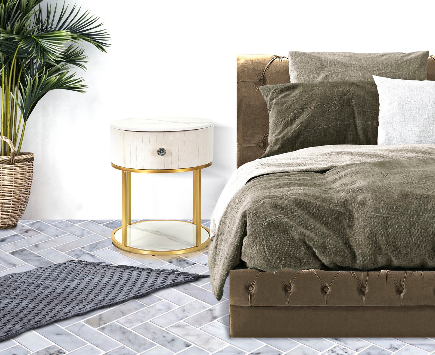 COMODINO MONTPELLIER CREMA CM ? 42X48