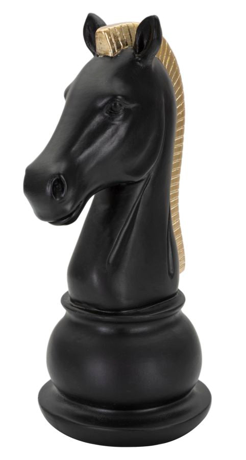 CAVALLO NERO E ORO CM 10,5X8,5X19