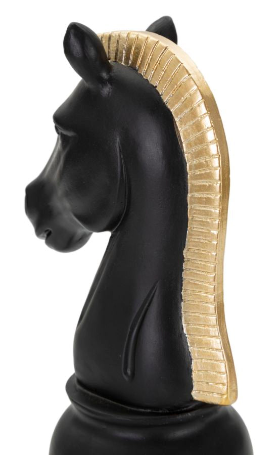 CAVALLO NERO E ORO CM 10,5X8,5X19