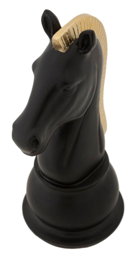 CAVALLO NERO E ORO CM 10,5X8,5X19