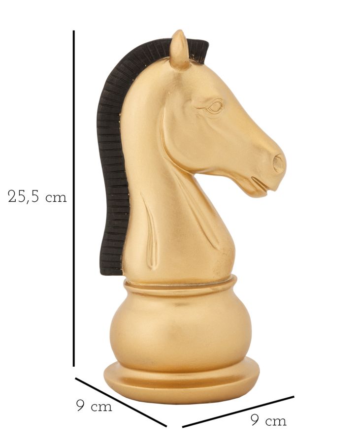 CAVALLO ORO ET NERO CM 10,5X8,5X19