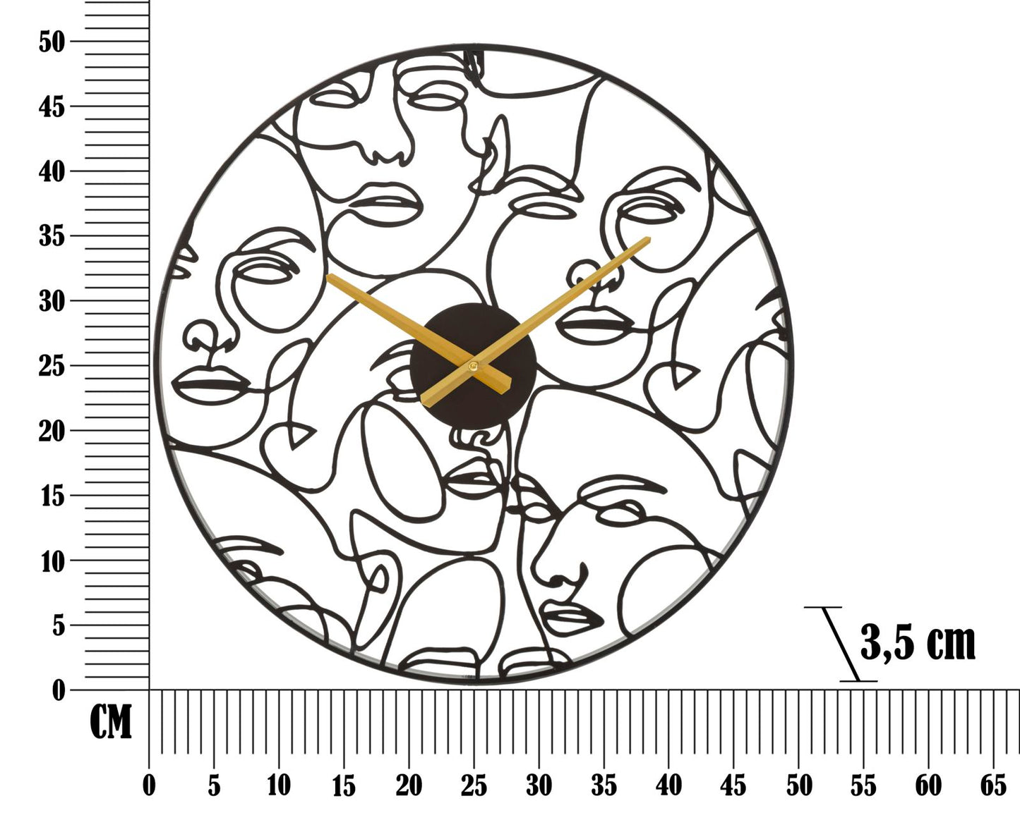 OROLOGIO DA MURO VISAGES CM ?50X3,5