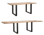 TAVOLO DA PRANZO BORD TOUT. CM 180X90X77-LUNGHEZZA TOTALE 280 (LEGNO DI MANGO)