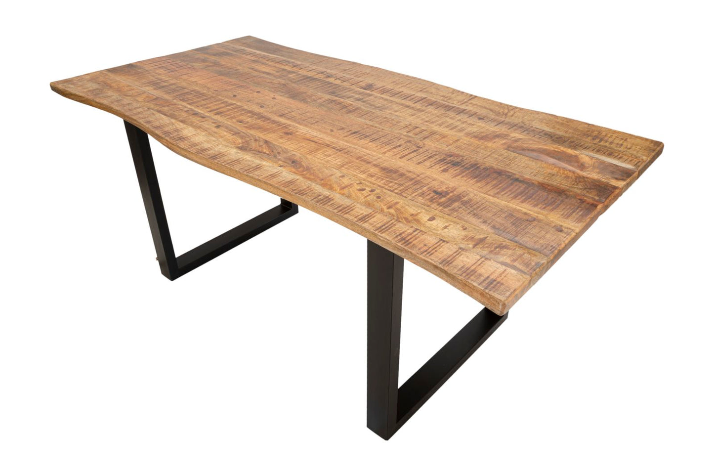 TAVOLO DA PRANZO BORD TOUT. CM 180X90X77-LUNGHEZZA TOTALE 280 (LEGNO DI MANGO)