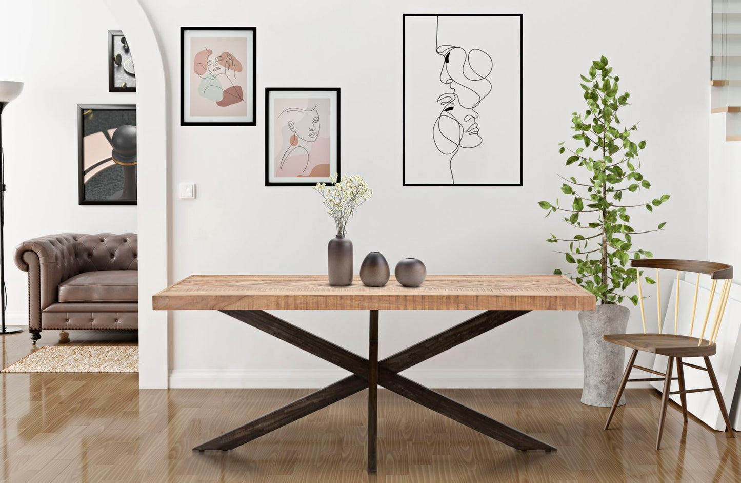 TAVOLO DA PRANZO X CM 180X90X77 (LEGNO DI ACACIA NICOLITICA)