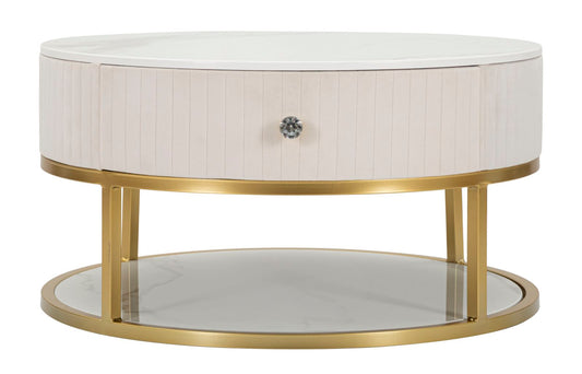TAVOLO DA CAFFE' MONTPELLIER CREMA CM ? 75X36