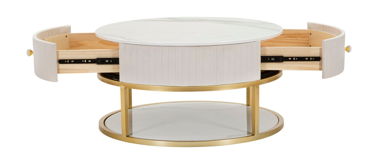 TAVOLO DA CAFFE' MONTPELLIER CREMA CM ? 75X36