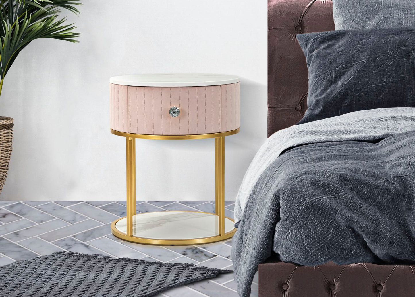 COMODINO MONTPELLIER ROSA CM ? 42X48