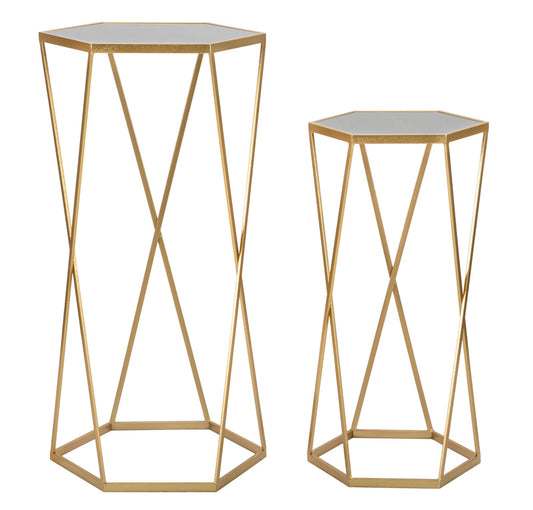 TAVOLINETTO ESAGONAL COPPIA CM ? 50X100-40X80