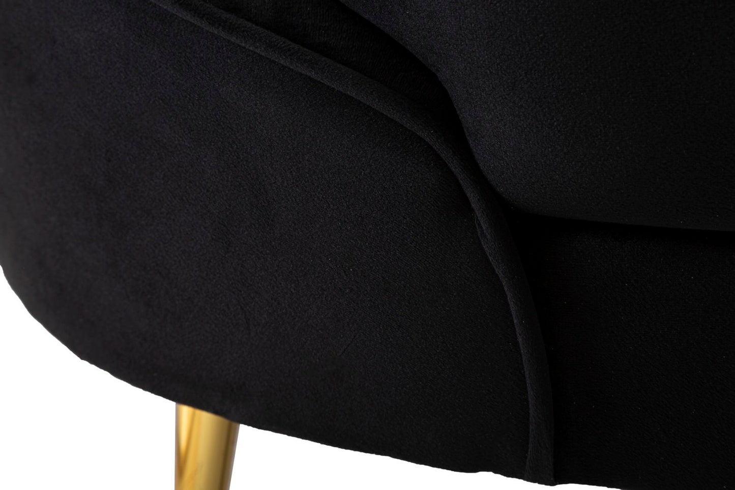DIVANETTO 2 POSTI OSLO C/CUSCINI NERO CM 148X84X68