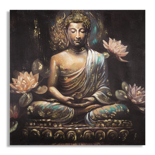 DIPINTO SU TELA BOUDDHA -A- CM 100X3X100