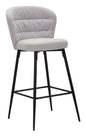 SGABELLO BAR LOSANNA GRIGIO SET 2 PZ CM 52X59X108