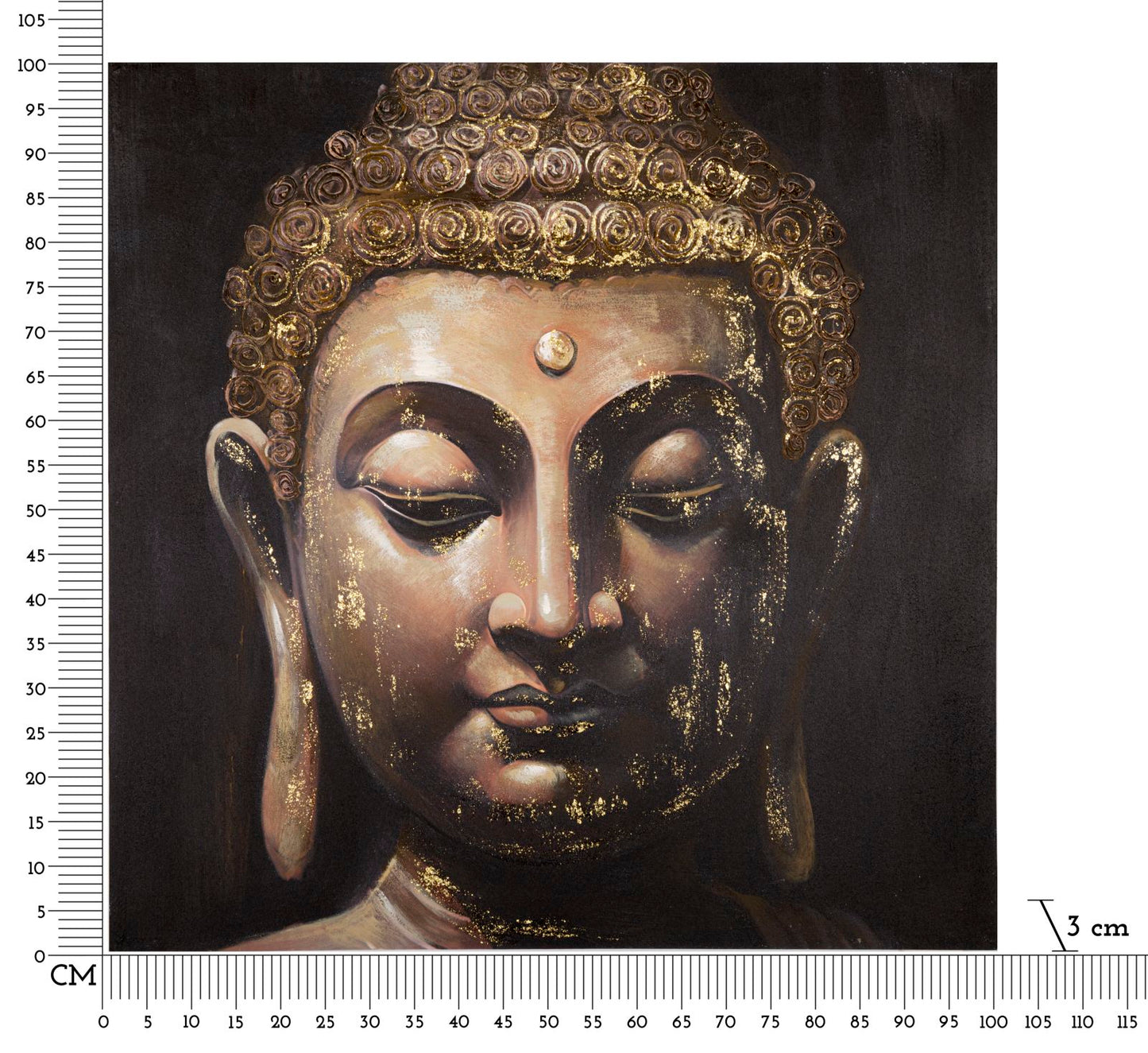 DIPINTO SU TELA BOUDDHA -B- CM 100X3X100