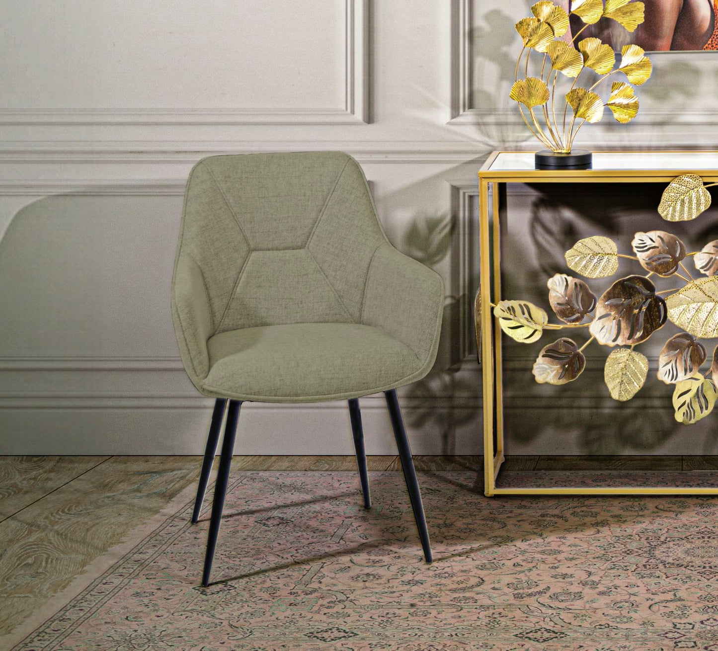 SEDIA VICENZA VERDE JEU 2 PZ CM 58X63X85,5