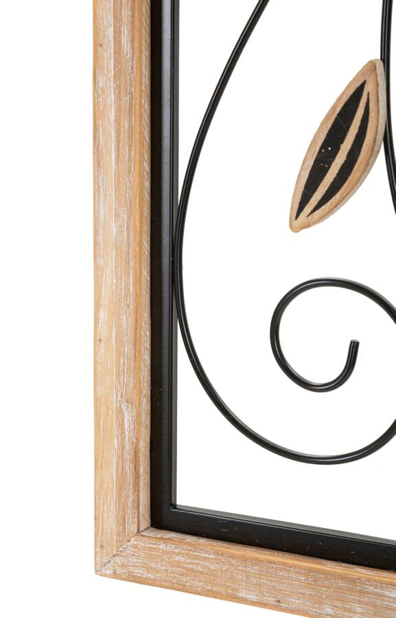 PANNELLO IN FERRO E LEGNO KOMAN -A- CM 26X2,5X60