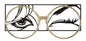 PANNEAU EN FERRO LUNETTES CM 89,5X3,8X41,3