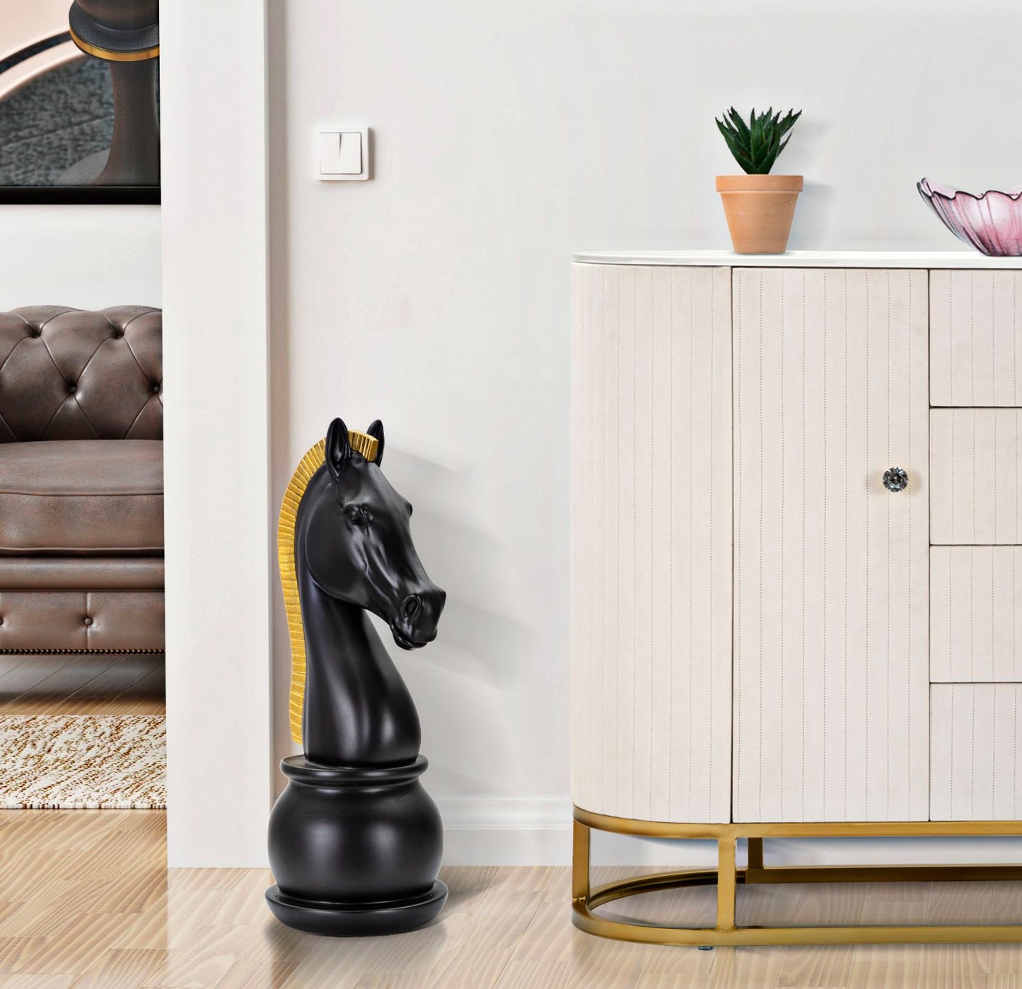 CAVALLO NERO E ORO CM ? 18,5X50