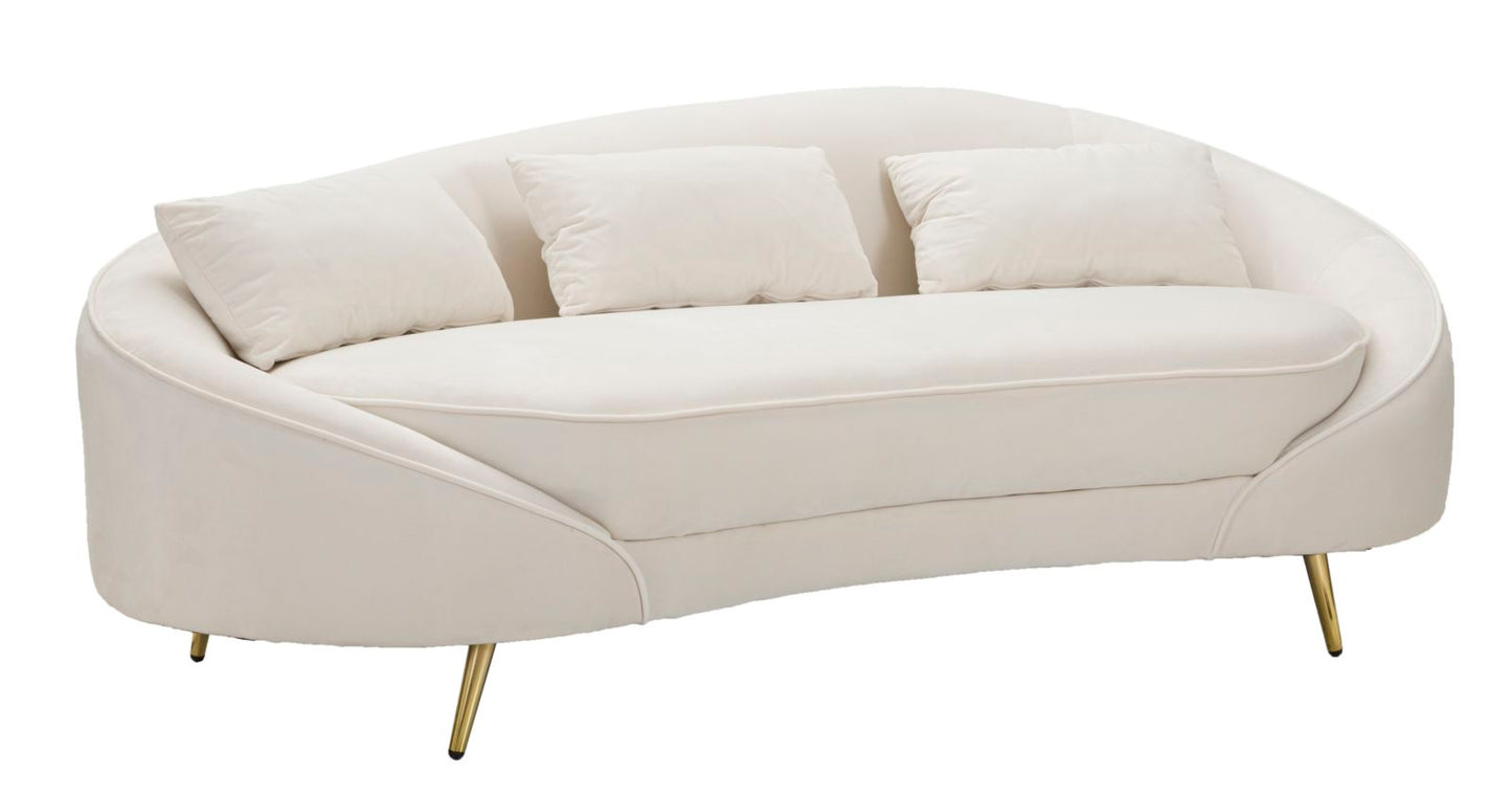 DIVANO 3 POSTI OSLO C/CUSCINI CREMA CM 185X84X68