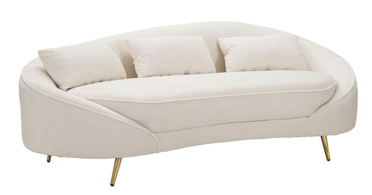 DIVANO 3 POSTI OSLO C/CUSCINI CREMA CM 185X84X68