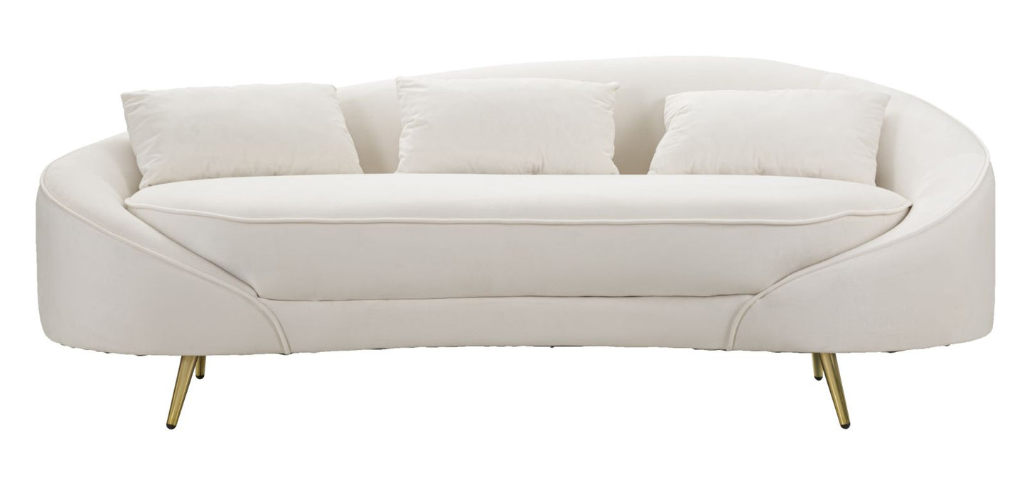 DIVANO 3 POSTI OSLO C/CUSCINI CREMA CM 185X84X68