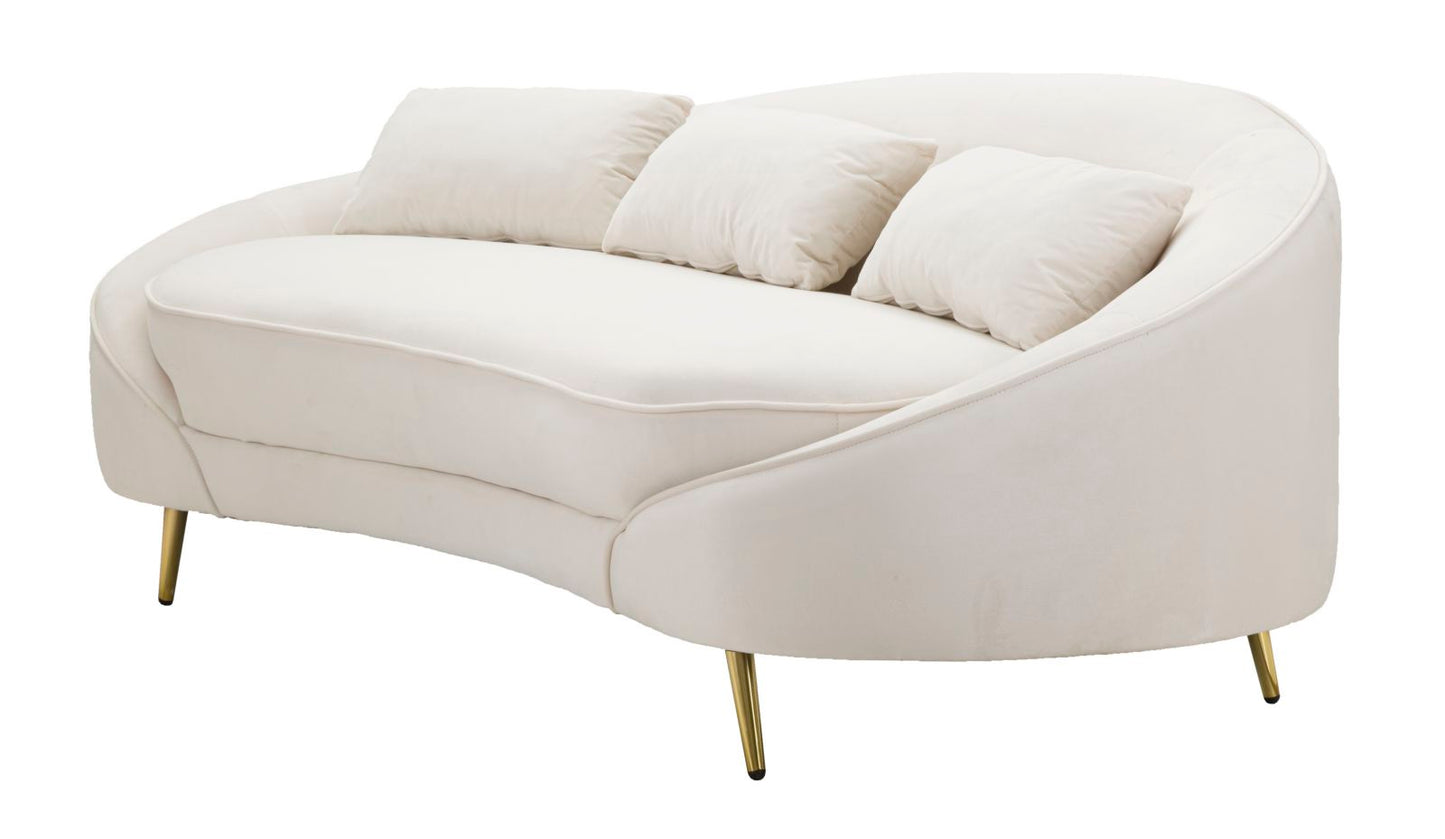 DIVANO 3 POSTI OSLO C/CUSCINI CREMA CM 185X84X68