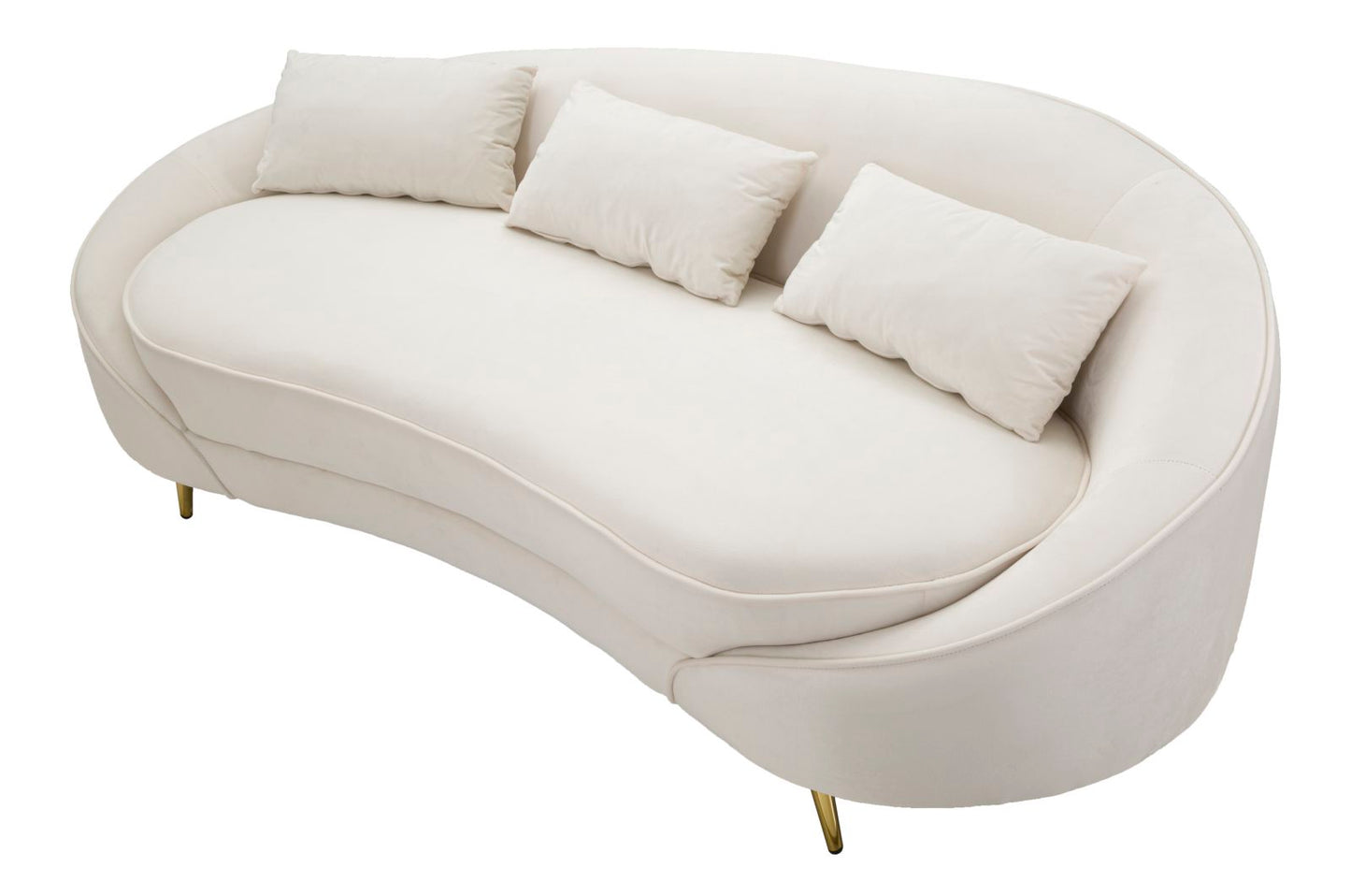 DIVANO 3 POSTI OSLO C/CUSCINI CREMA CM 185X84X68