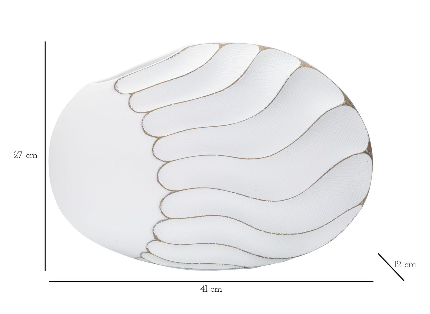 LIGNES EN R¨¦SINE VASO CM 41X12X27