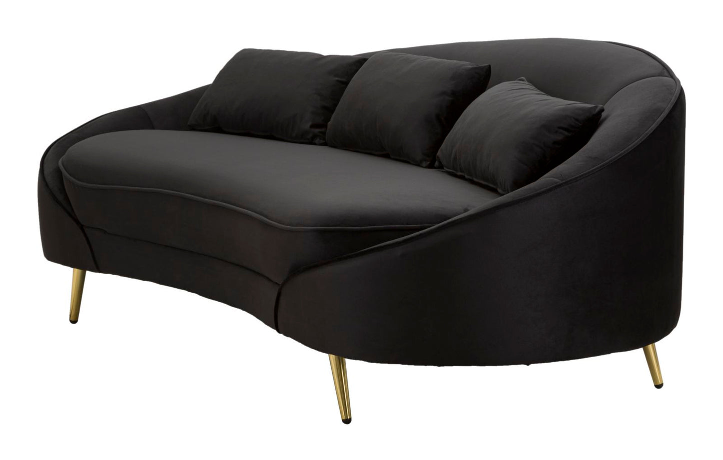 DIVANO 3 POSTI OSLO C/CUSCINI NOIR CM 185X84X68