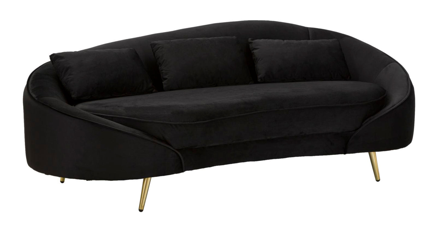 DIVANO 3 POSTI OSLO C/CUSCINI NOIR CM 185X84X68