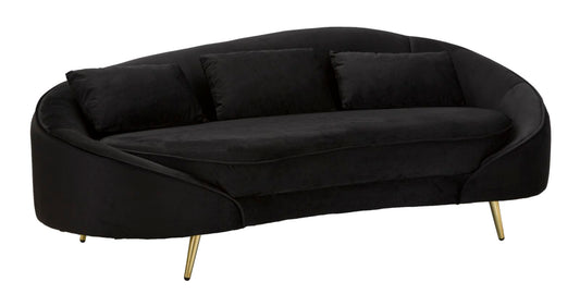 DIVANO 3 POSTI OSLO C/CUSCINI NOIR CM 185X84X68